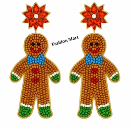 handmade beaded christmas earrings for kids accessories