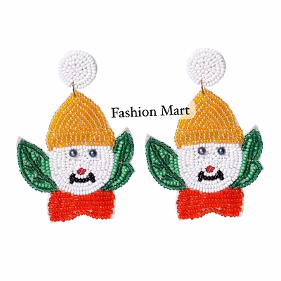 hand-beaded christmas earrings manufacturer for holiday buyers