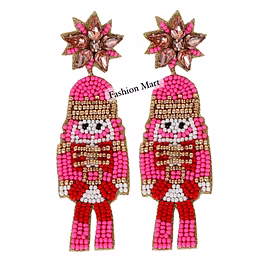 nutcracker beaded earrings wholesale for holiday collections