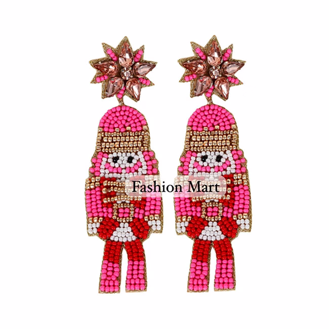 nutcracker beaded earrings for holiday boutique collections