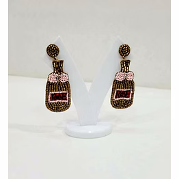pearl & diamond beaded earrings for retail gameday collections