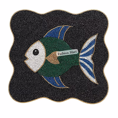 beaded evil eye & flower placemats for boutique collections