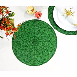 bottle green beaded placemats exporter
