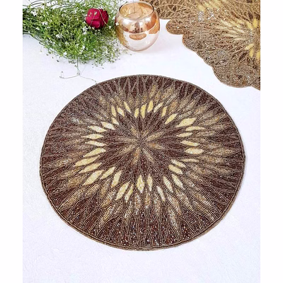 boho woven round placemats for retail stores