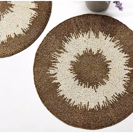 handmade beaded placemats for home decor retailers