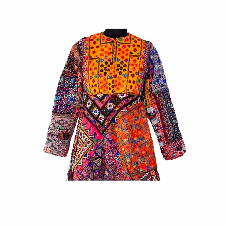 hand-beaded afghani banjara dresses for boutique collections