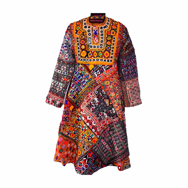 hand-embroidered afghani banjara dress for curated retail assortments