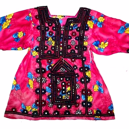sequined antique banjara kids dress for boutique collections