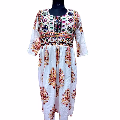 vintage hand-embroidered afghani banjara dress for boutique collections