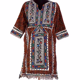 hand-embroidered afghani banjara dress for curated boutiques