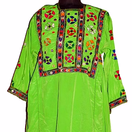 hand-embroidered afghani banjara dress for boutique collections