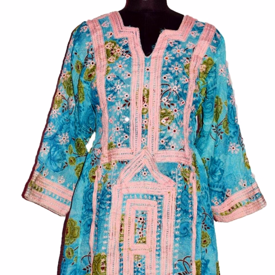 hand-embroidered afghani banjara dresses for boutique collections