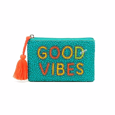 summer vibes beaded zipper bags for retail stores