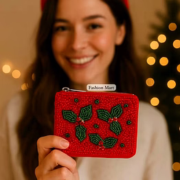 christmas beaded mini coin purses wholesale partnership