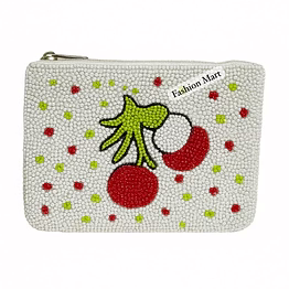 grinch hand-beaded coin purses for holiday retailers