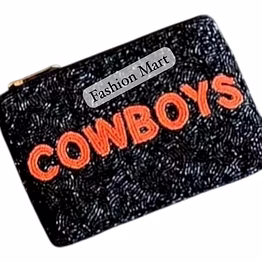 cowboys beaded coin purses supplier for licensed merch