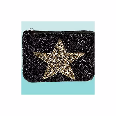 black embroidered canvas mini coin purses for retail stores