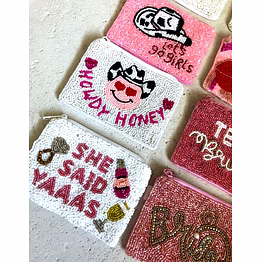 seed bead coin pouches for bridal boutiques and gift collections