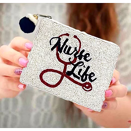 manufacturer of seed-beaded mini coin purses