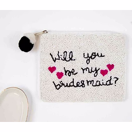 hand-beaded mini coin pouch for personalized retail lines