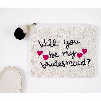 hand-beaded mini coin pouch for personalized retail lines