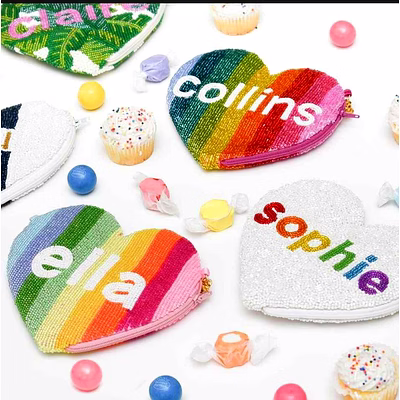 hand-beaded kids coin purse wholesale