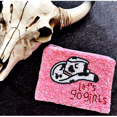 embroidered mini canvas coin purse wholesale