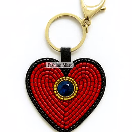 embroidered beaded keychains for women's accessory collections