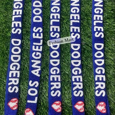 custom la dodgers team logo beaded straps exporter