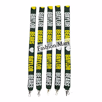 green & yellow hand-beaded bag strap supplier for college spirit