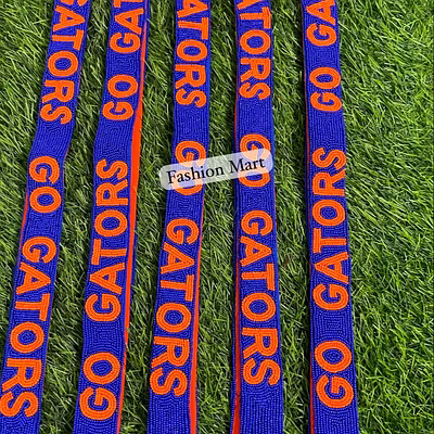 handmade beaded go gators crossbody bag strap exporter