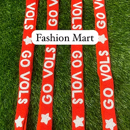 handmade orange-white go vols crossbody bag straps for retail stores