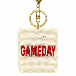 handmade beaded game-day keychains for sports merchandise