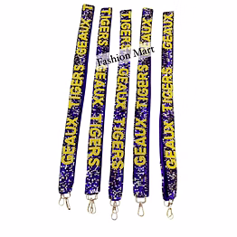geaux tigers beaded crossbody phone straps for boutiques
