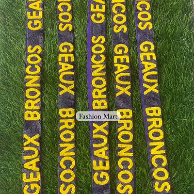 hand-beaded geaux broncos purse straps supplier