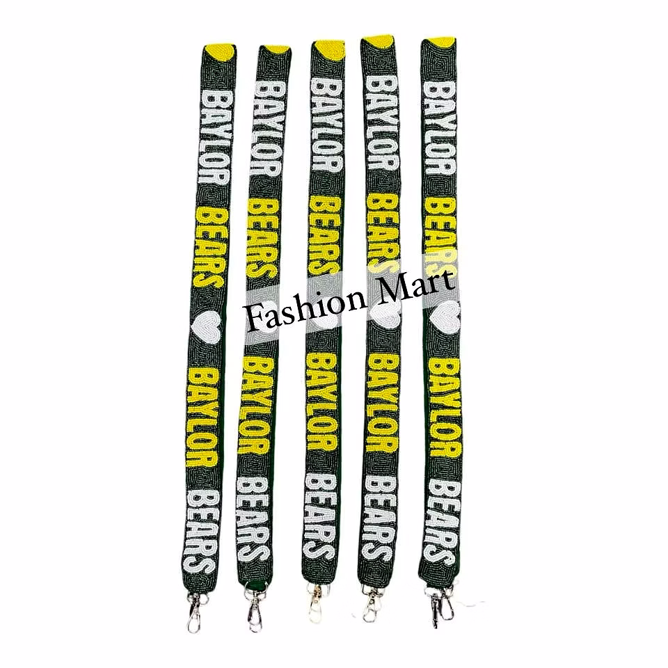 seed-bead handbag strap with cotton accent for boutique collections