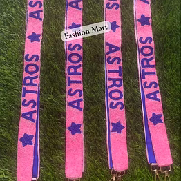 astros team beaded bag straps for game-day retailers