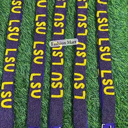 lsu beaded crossbody purse straps wholesale