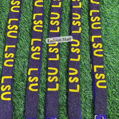 lsu beaded crossbody purse straps wholesale