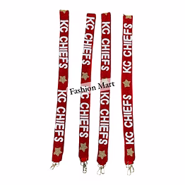 kc chiefs customizable beaded bag straps wholesale