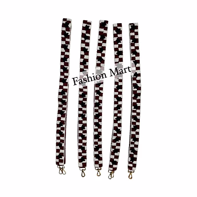 black and brown checkerboard beaded bag straps manufacturer