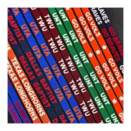 handmade college beaded crossbody and shoulder straps for retail stores
