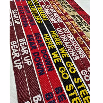 handmade beaded gameday straps for retail stores
