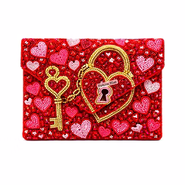 valentine hand-beaded clutches exporter