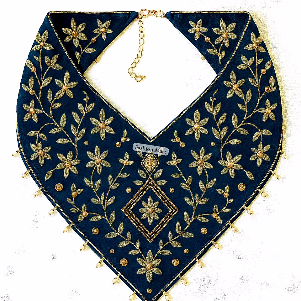 Embroidered Velvet Choker Scarves Manufacturer image 1