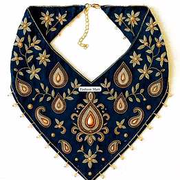 hand-beaded velvet bandanas for boutique accessory lines