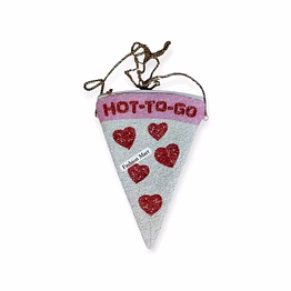 hand beaded pizza slice crossbody bags for gift retailers