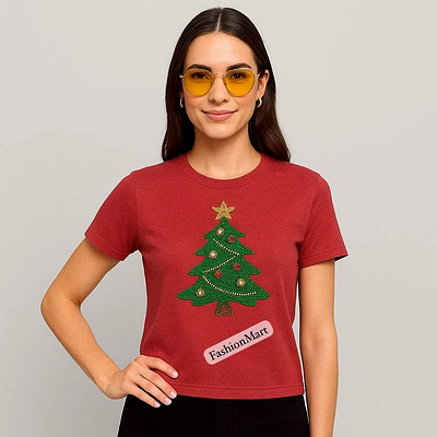 hand beaded christmas t-shirts for boutique collections