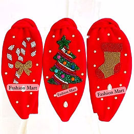 embellished christmas hairbands for boutique kids collections