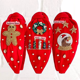beaded christmas headbands for retail stores